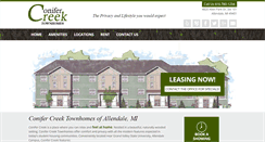 Desktop Screenshot of conifercreektownhomes.com