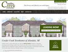 Tablet Screenshot of conifercreektownhomes.com